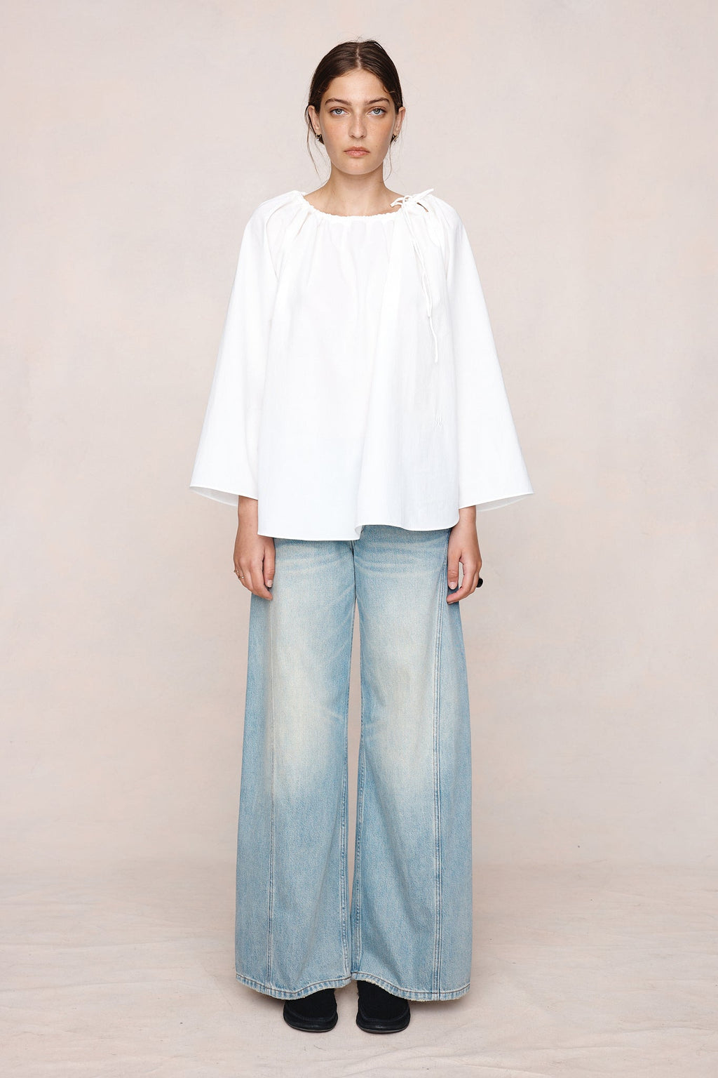 26SS KASIA TOP - IVORY COTTON