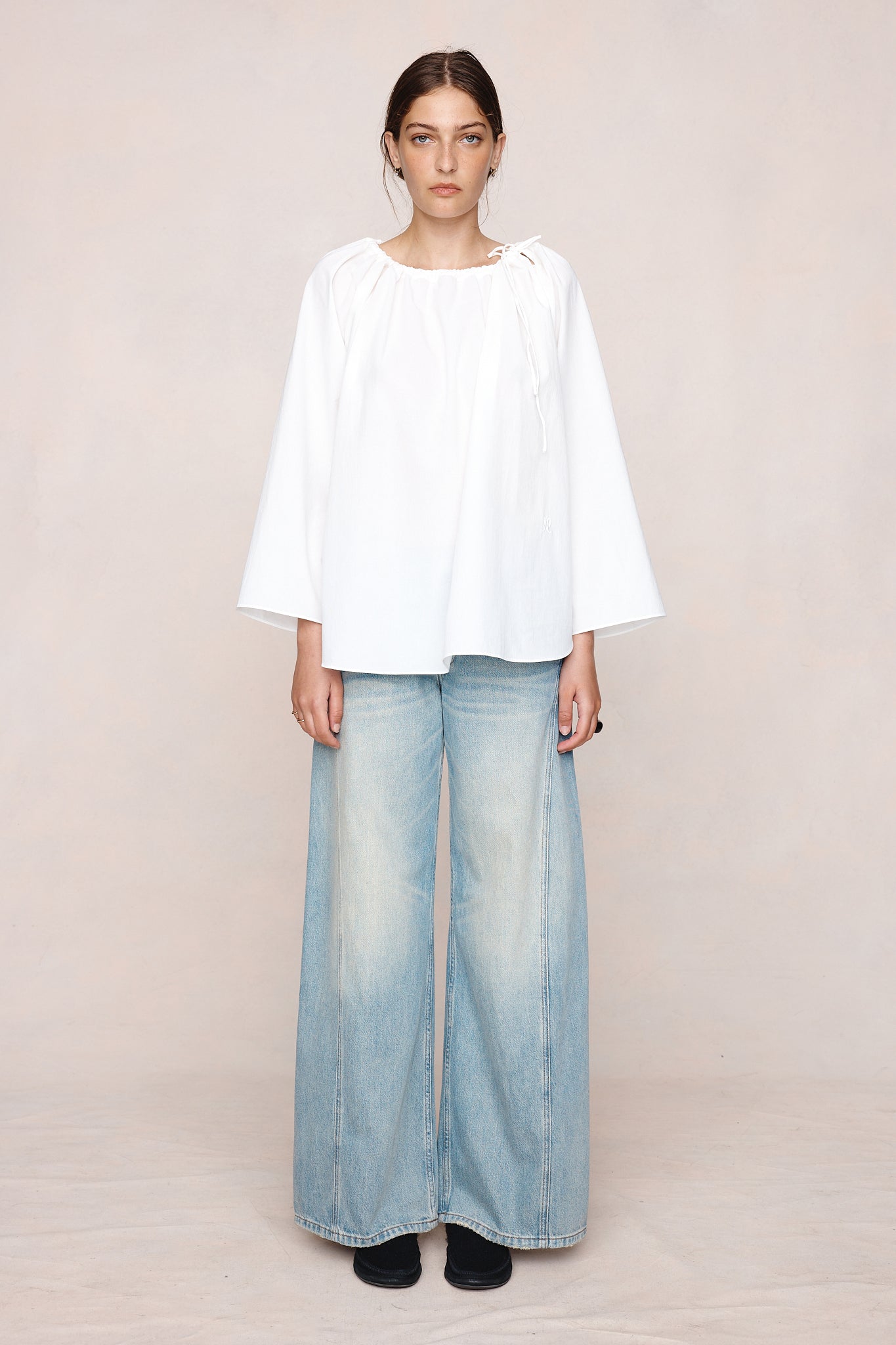 26SS KASIA TOP - IVORY COTTON