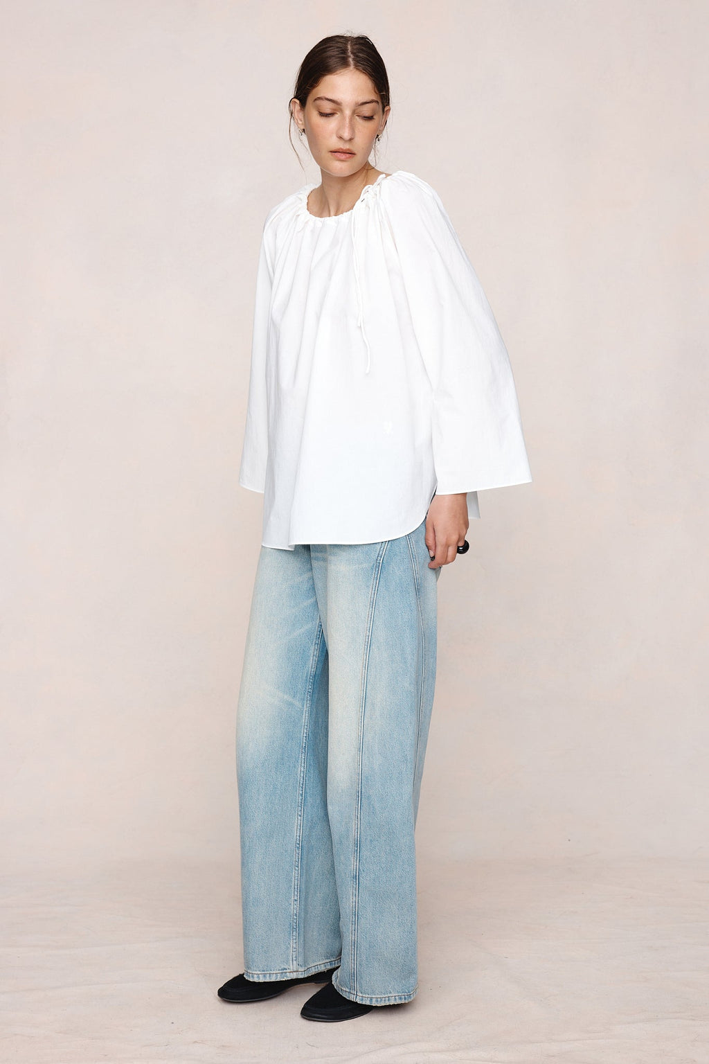 26SS KASIA TOP - IVORY COTTON