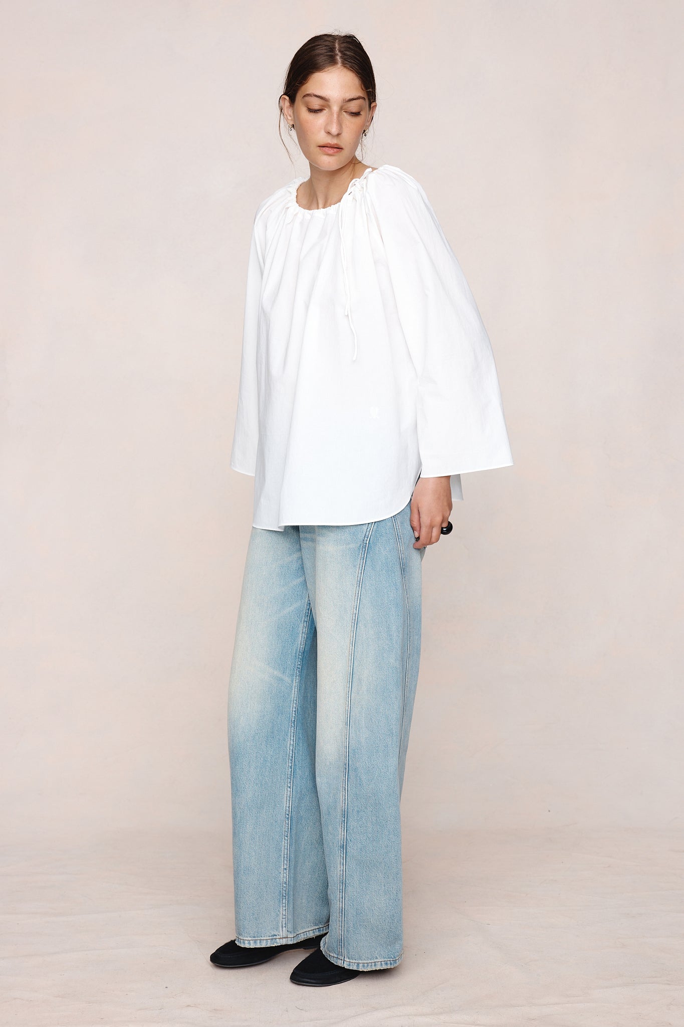 26SS KASIA TOP - IVORY COTTON