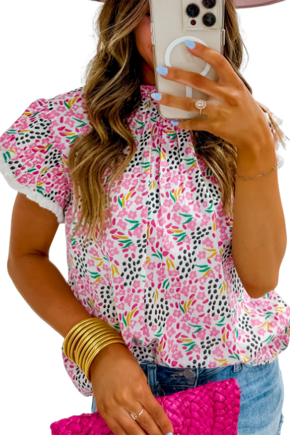 26SS High Neck Ruffle Sleeve top
