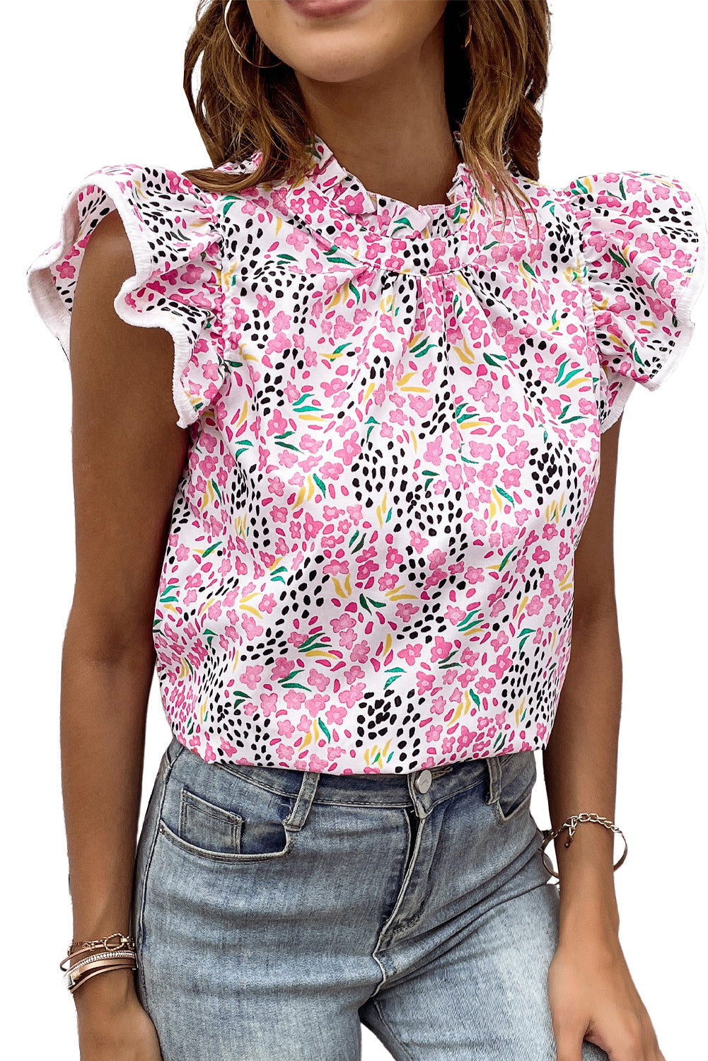 26SS High Neck Ruffle Sleeve top