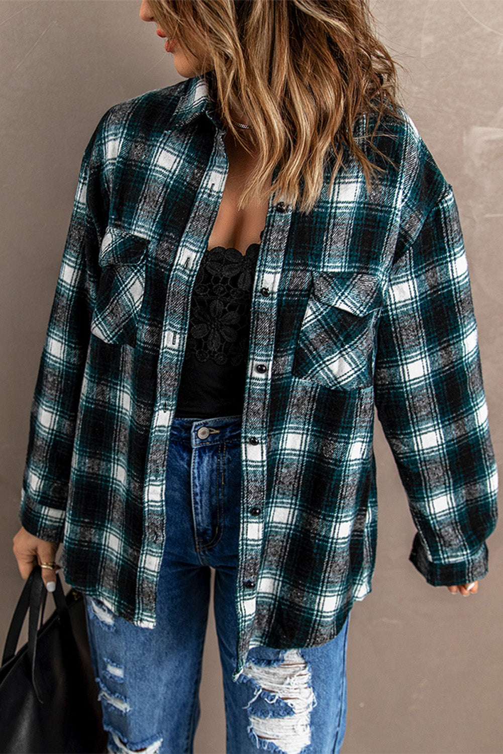 26SS oversized Flannel shirt