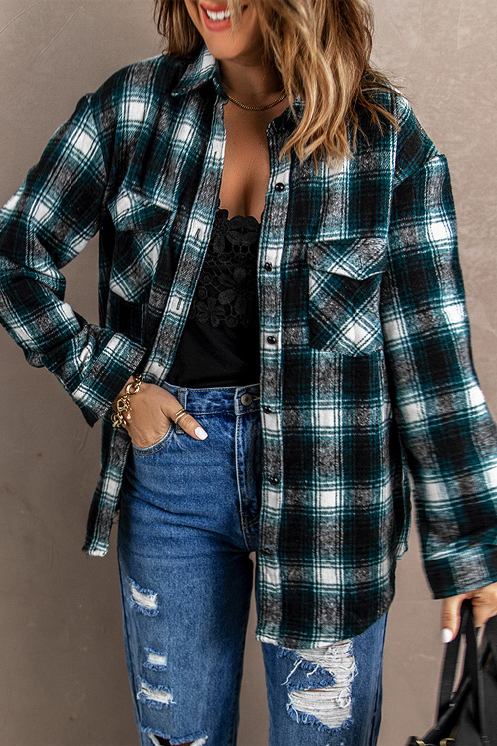 26SS oversized Flannel shirt