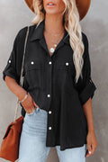 26SS Keep it classy! Black Button up shirt