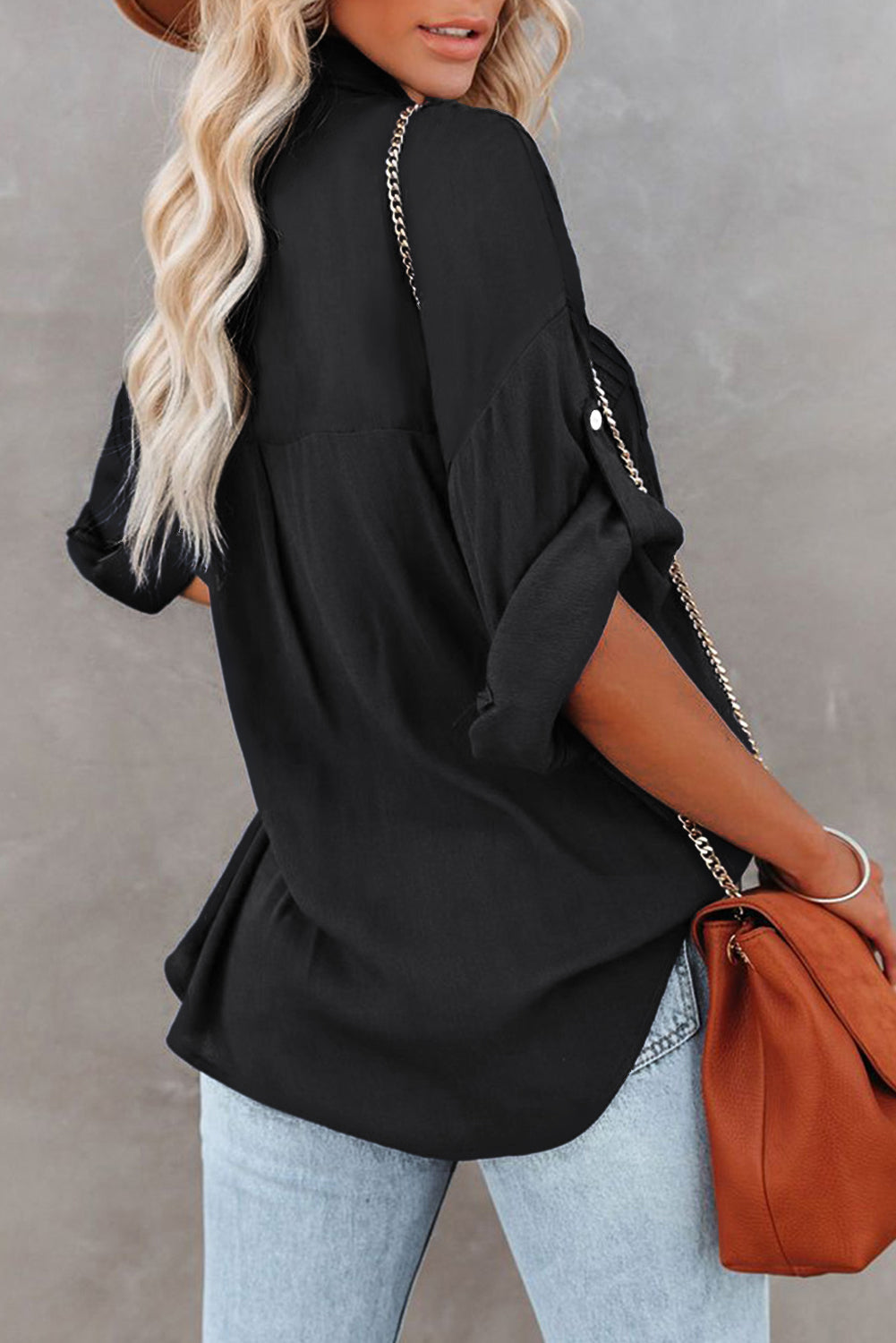26SS Keep it classy! Black Button up shirt