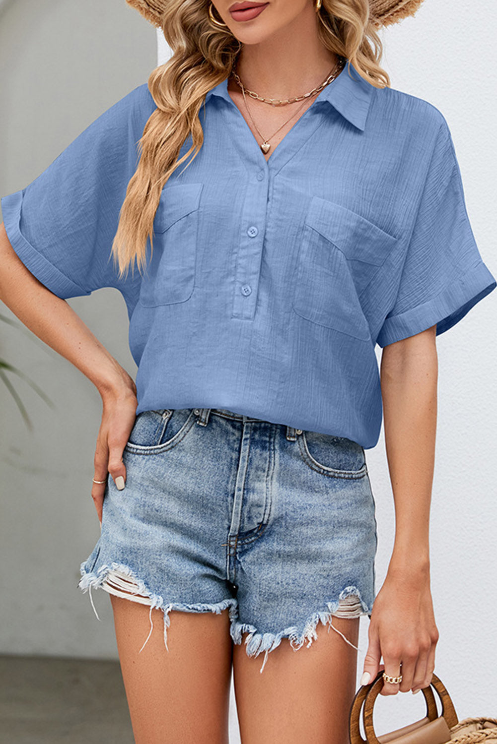 26SS vacation Shirt with pockets