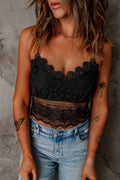 26SS Black Lace Bralette, cropped top