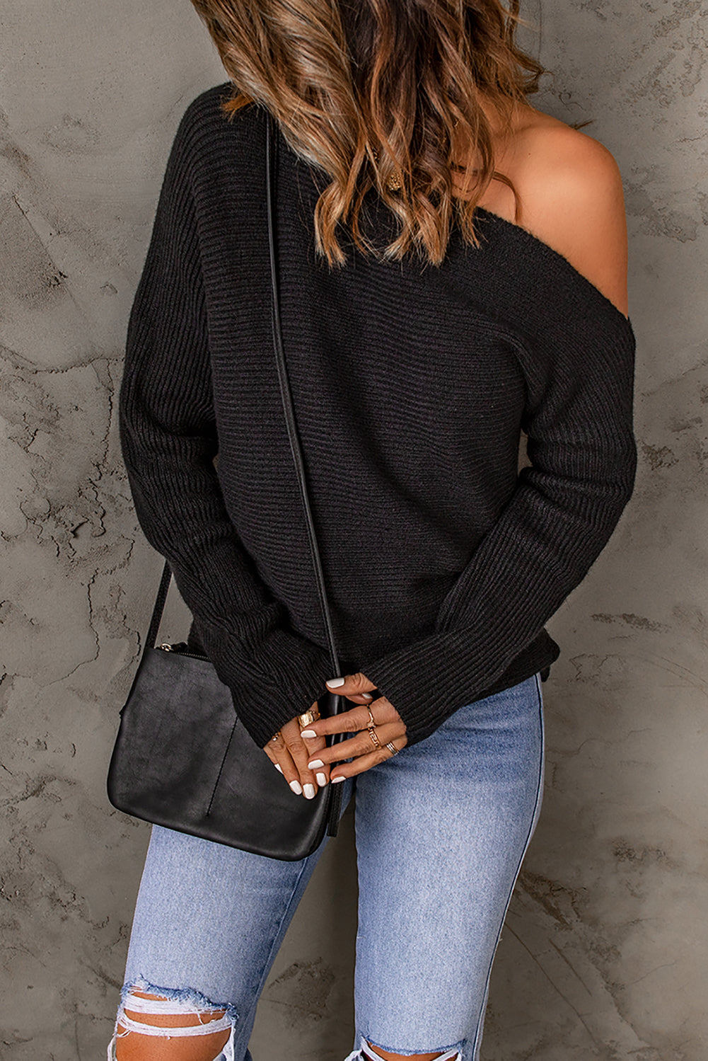 26SS Off Shoulder knit sweater