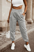 26SS Gray high waist cuffed jogger
