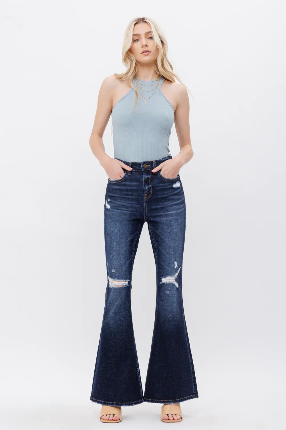 26SS High Rise Dark Wash Denim Jeans