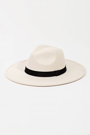 26SS Western Wide Brim Ribbon Hat