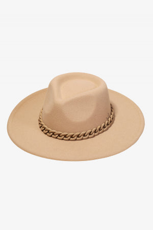26SS Chain Link tan Fedora Hat