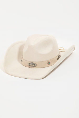 26SS Western Disc Ribbon Strap Cowboy hat