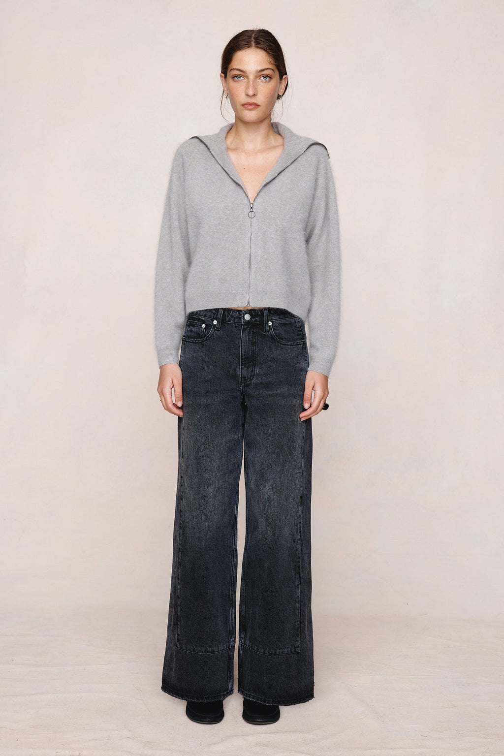 26SS OSCAR ZIP UP - FOG