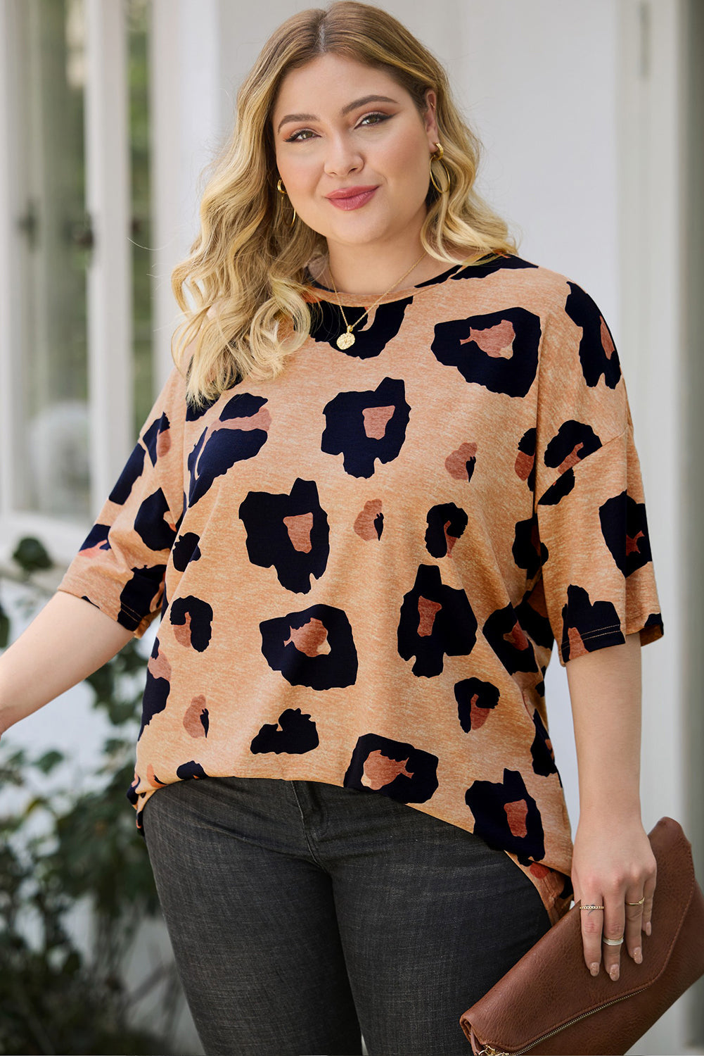 26SS Leopard Plus Size Top