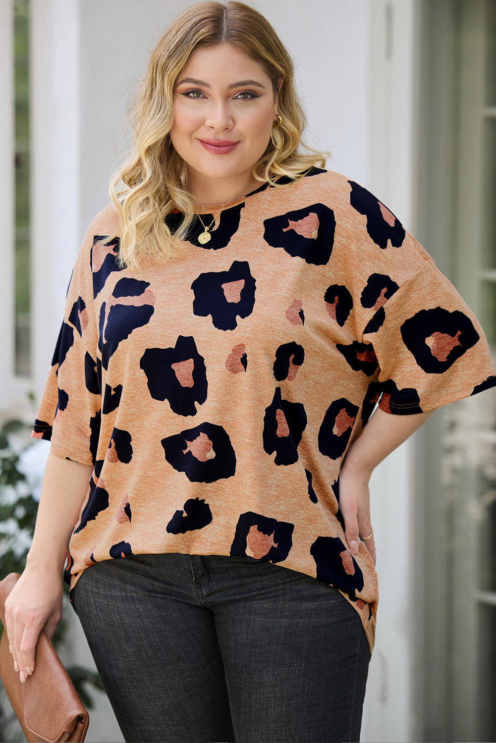 26SS Leopard Plus Size Top