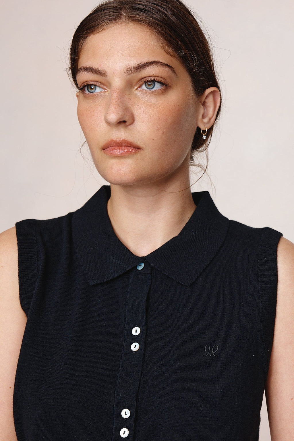 26SS FRANNIE VEST - BLACK