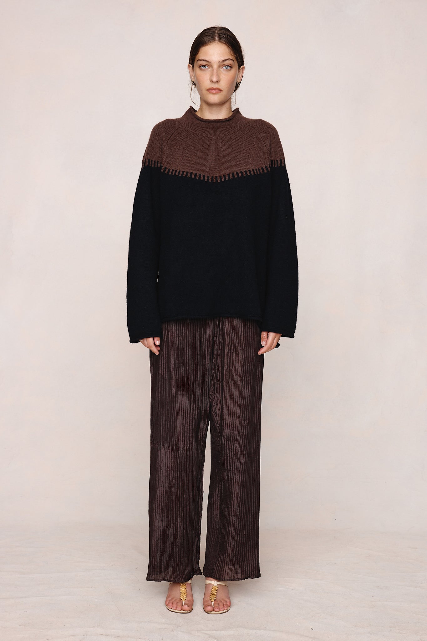 26SS RODIN JUMPER - CAROB / BLACK