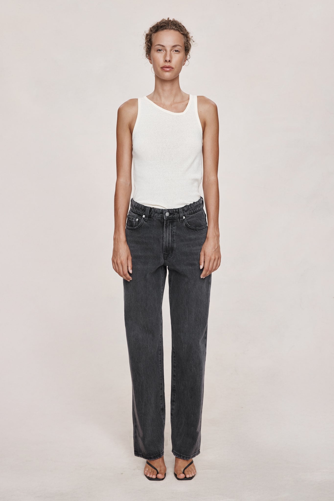 26SS WIDE LEG JEAN - FADED BLACK