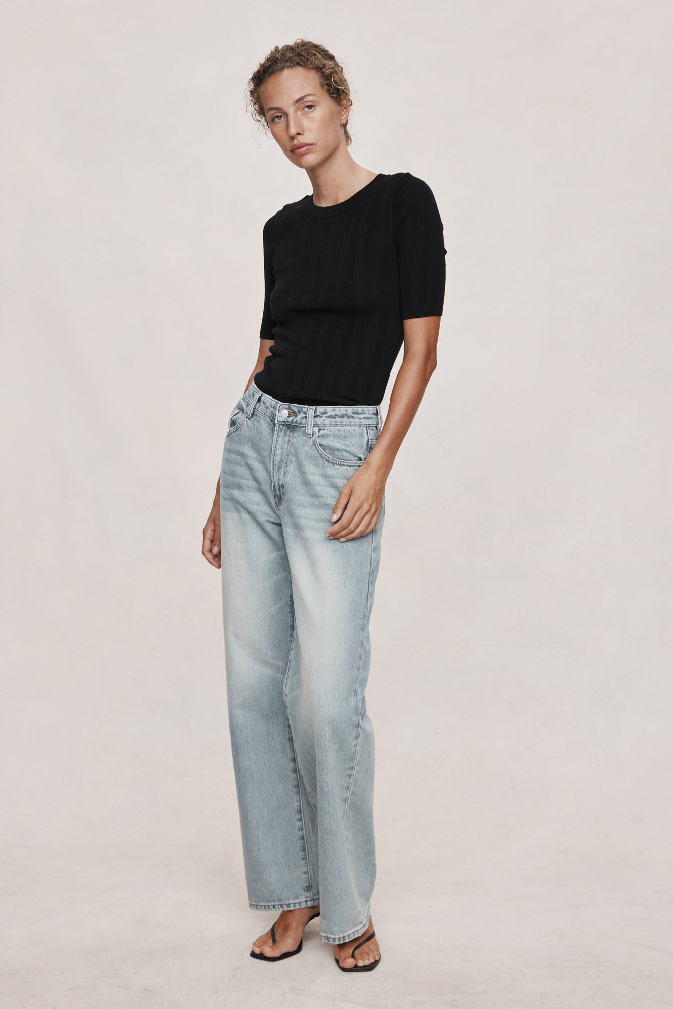 26SS WIDE LEG JEAN - FADED BLUE