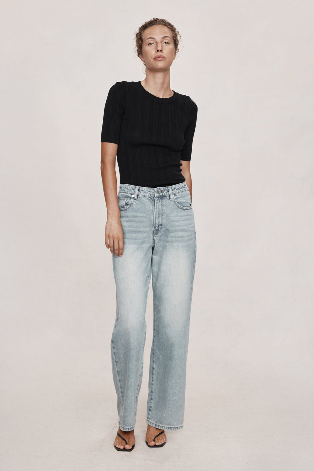 26SS WIDE LEG JEAN - FADED BLUE