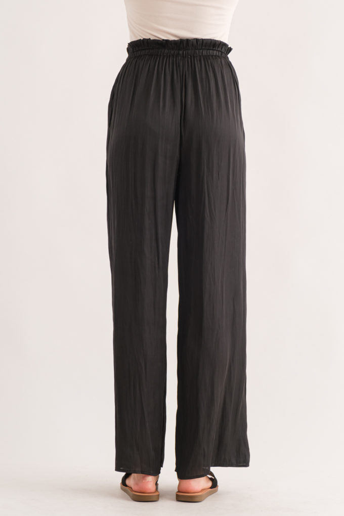 26SS Satin Wide Leg Casual Pants