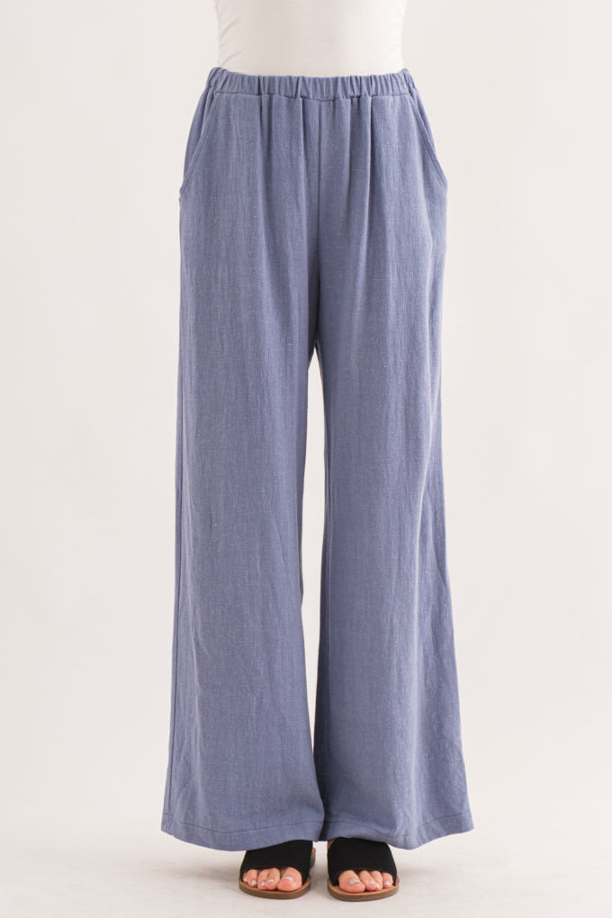 26SS Black Linen Pants
