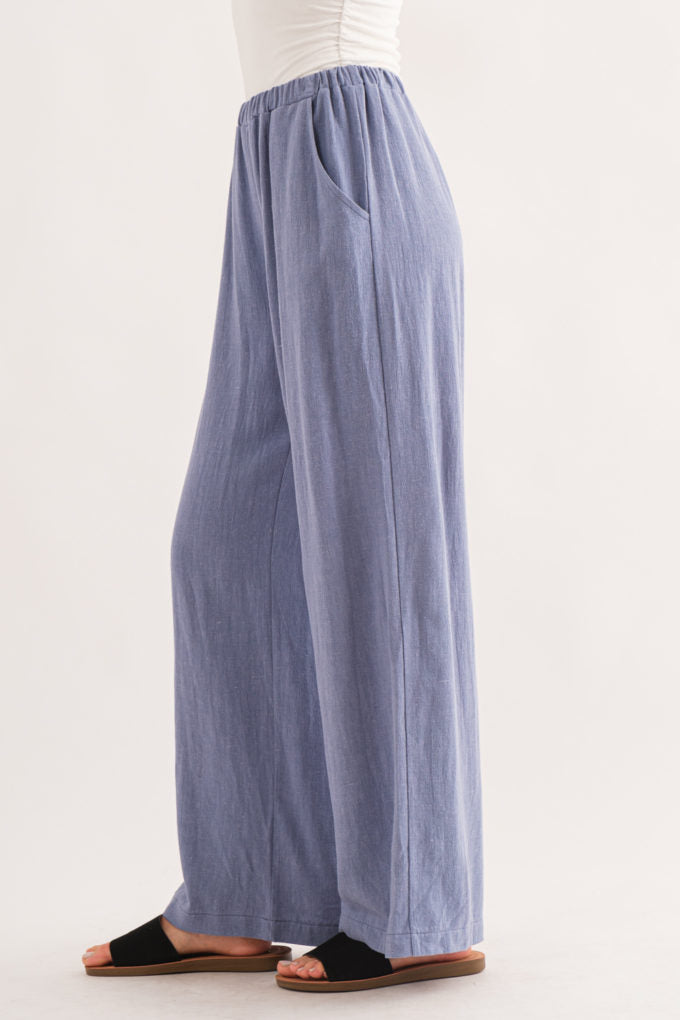 26SS Black Linen Pants