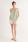 26SS Boho style Linen shorts