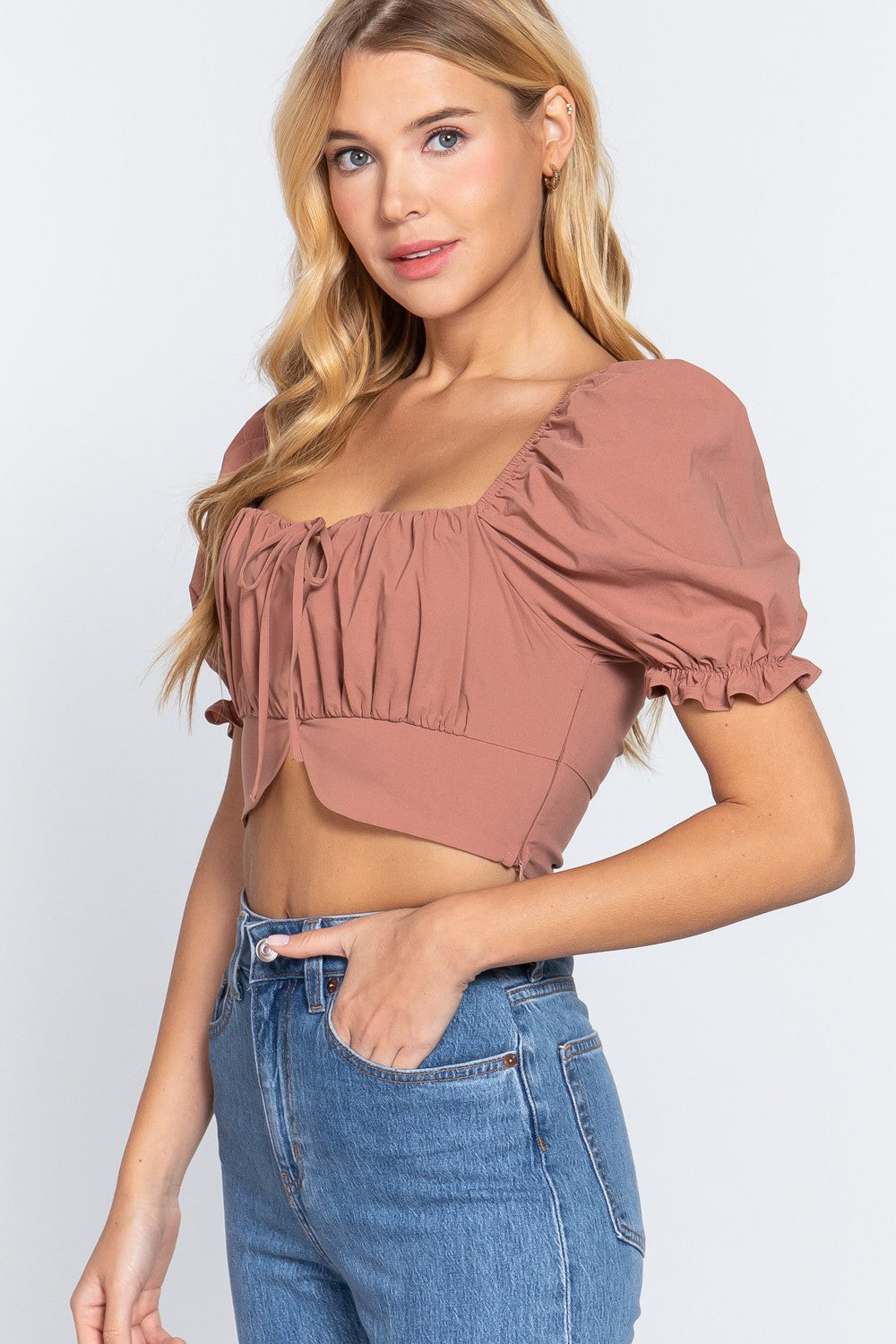 26SS Puff sleeve crop top