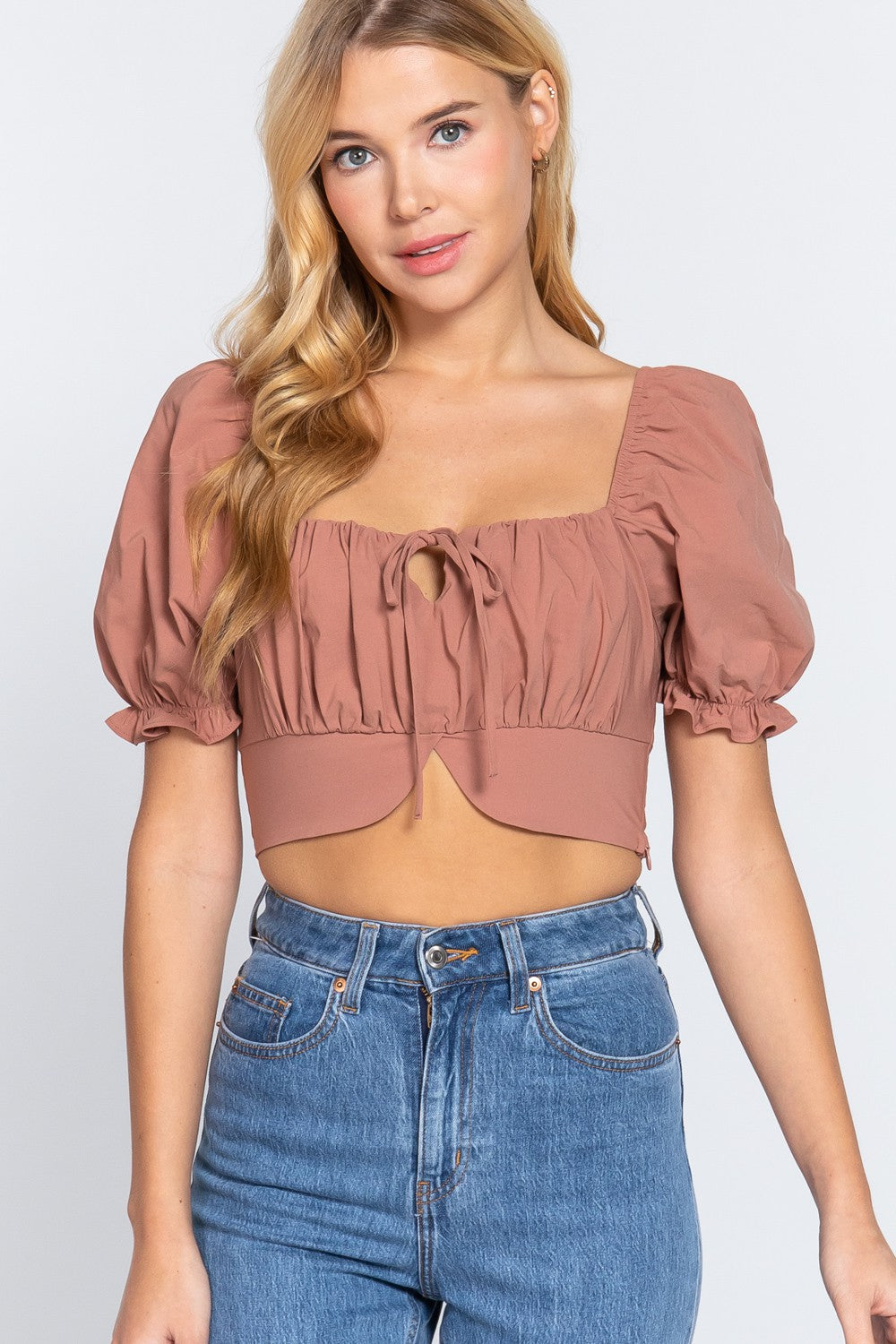 26SS Puff sleeve crop top