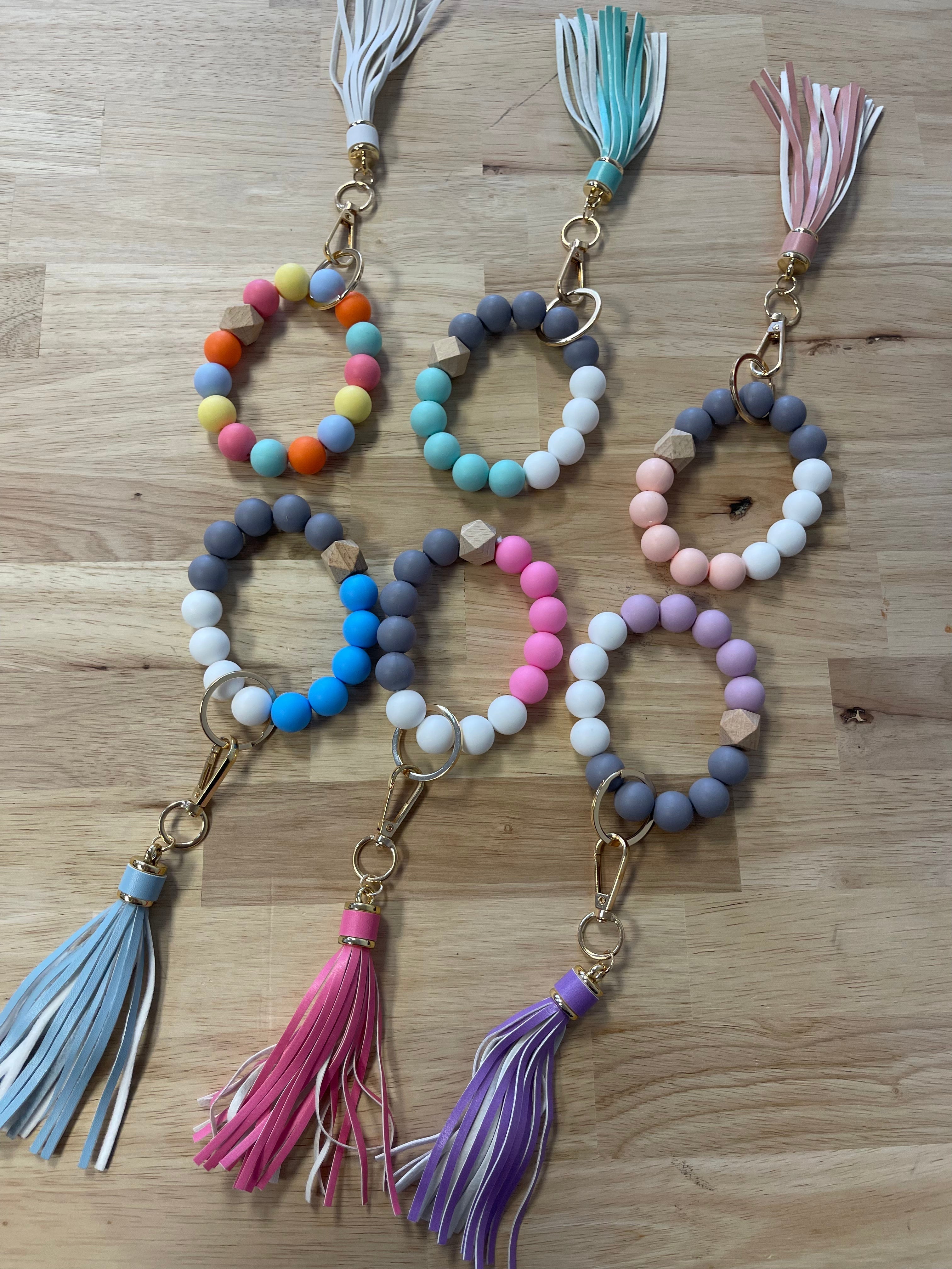 26SS Bead wristlet keychain
