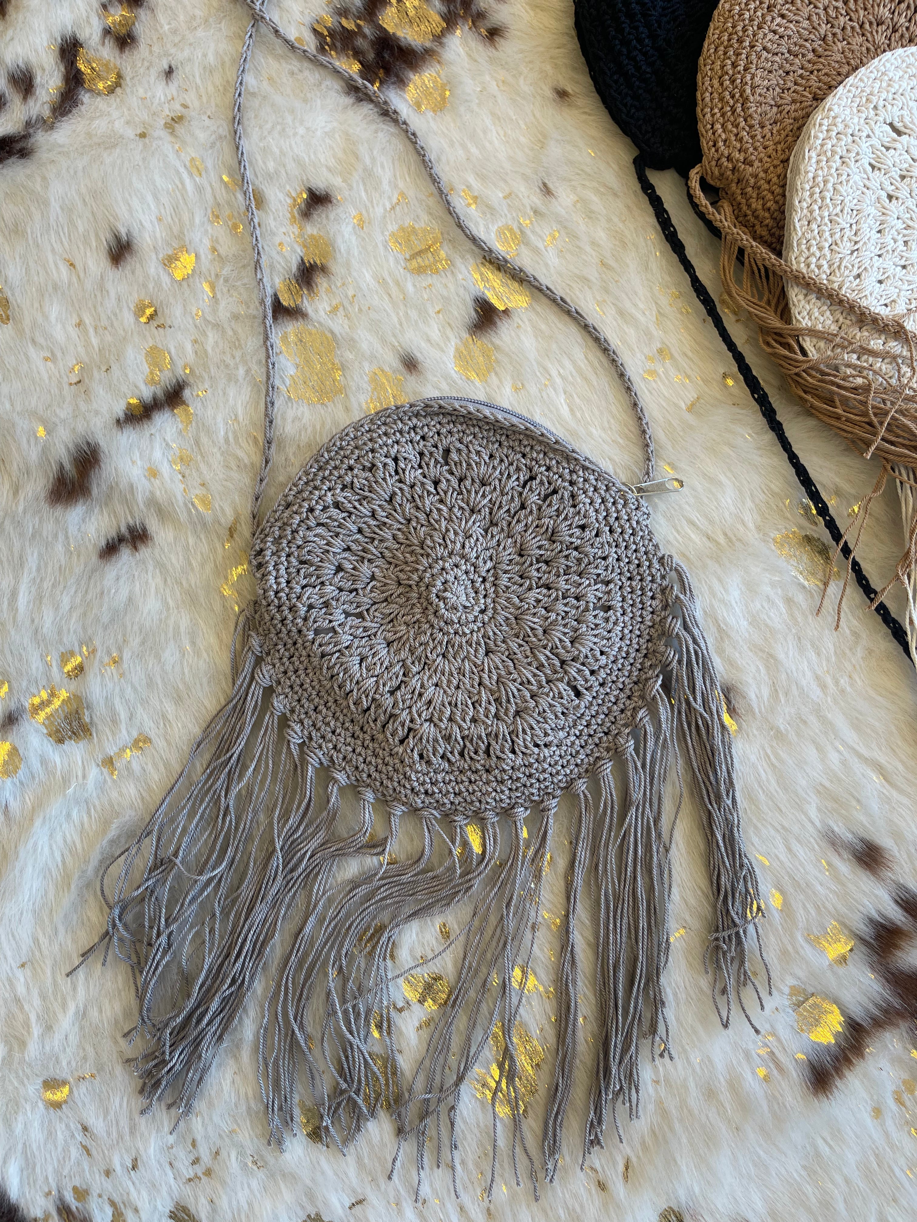 26SS Boho style crochet bag