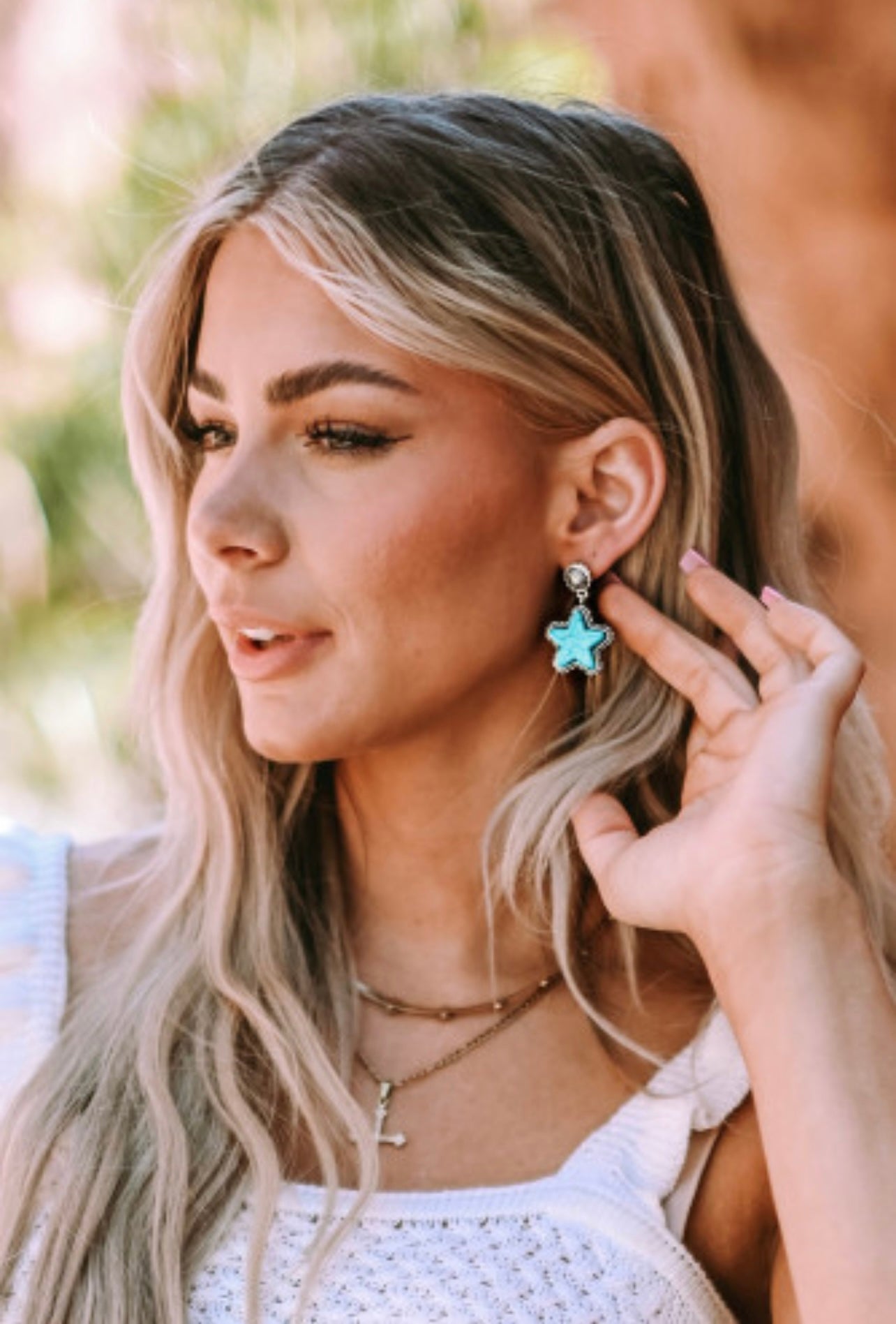 26SS Western style star earring