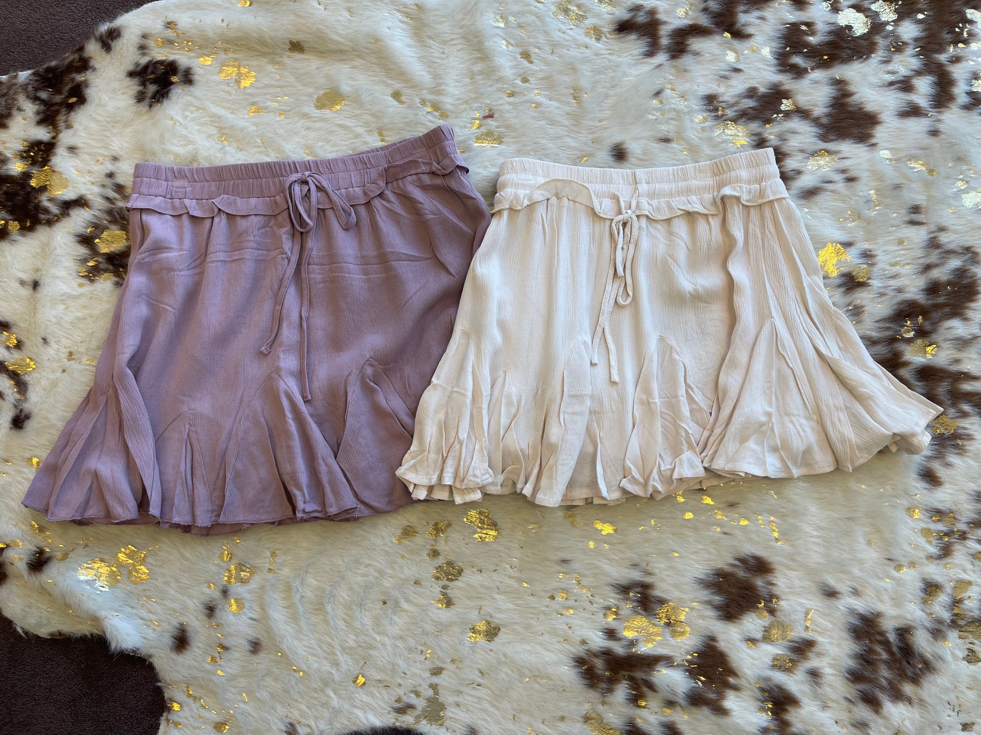 26SS Layered Flowing mini skirt