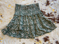 26SS Green floral skirt