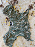 26SS Green floral cropped top