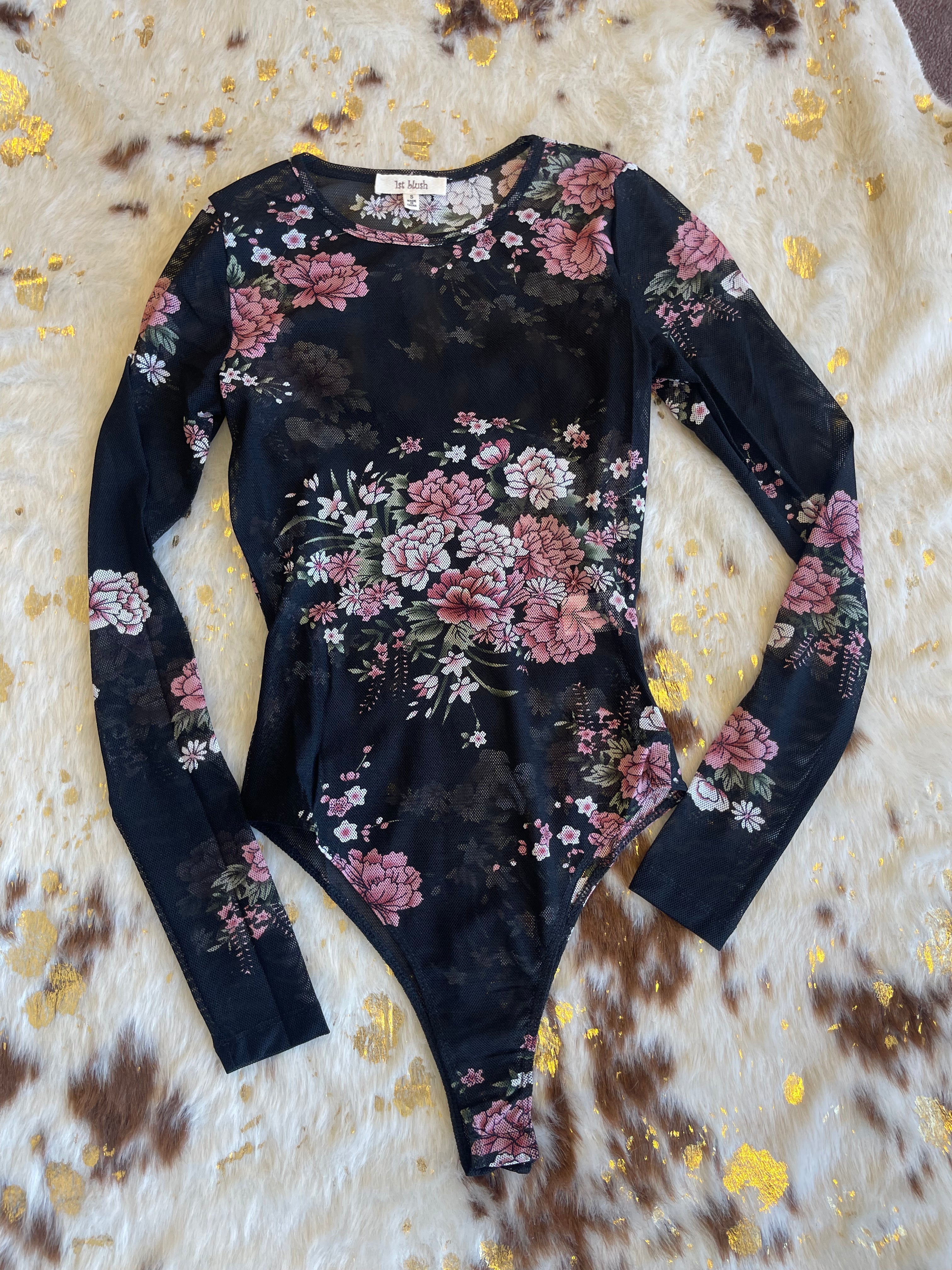 26SS Floral bodysuit