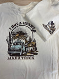 26SS I got a heart like a truck t-shirt