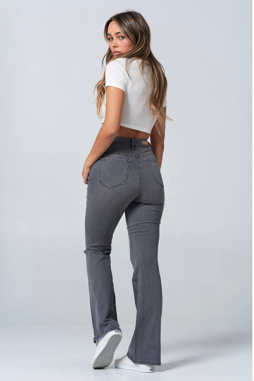 26SS Gray flare jeans