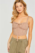 26SS Woven Bustier top