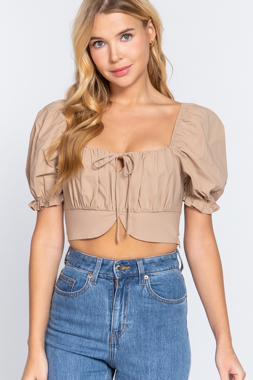 26SS Puff sleeve crop top