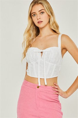 26SS Woven Bustier top