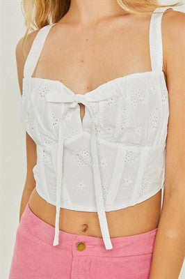 26SS Woven Bustier top