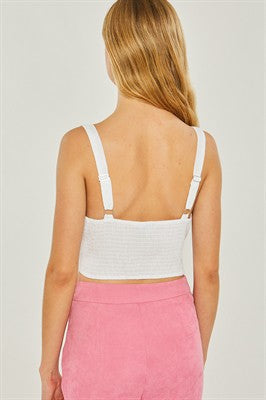 26SS Woven Bustier top